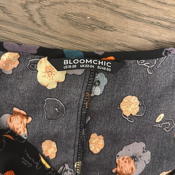 Bloomchic Navy Floral Midi Dress - Picture 3 of 4